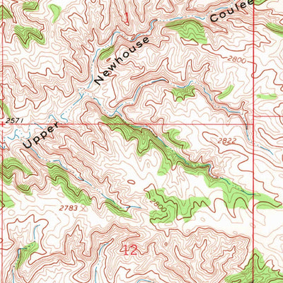 United States Geological Survey Lelig Coulee, MT (1967, 24000-Scale) digital map