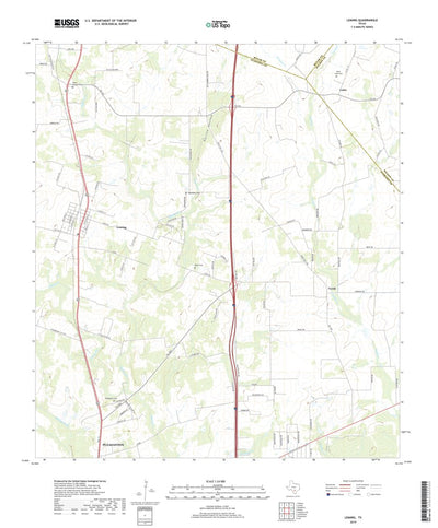 United States Geological Survey Leming, TX (2019, 24000-Scale) digital map