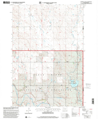 United States Geological Survey Lemmon Lake, SD (1998, 24000-Scale) digital map