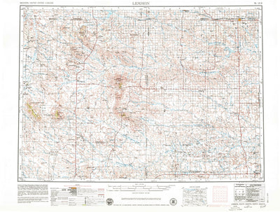 United States Geological Survey Lemmon, SD-ND (1954, 250000-Scale) digital map