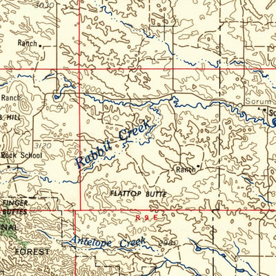 United States Geological Survey Lemmon, SD-ND (1957, 250000-Scale) digital map