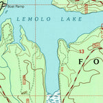 United States Geological Survey Lemolo Lake, OR (1998, 24000-Scale) digital map