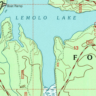 United States Geological Survey Lemolo Lake, OR (1998, 24000-Scale) digital map