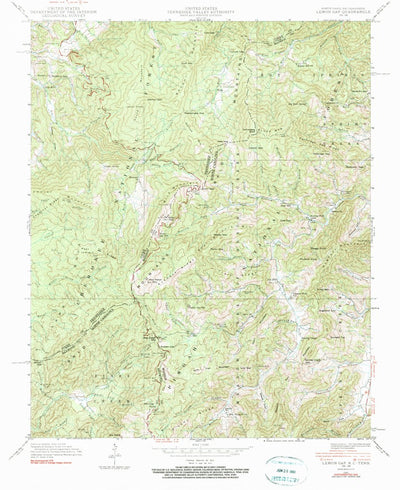 United States Geological Survey Lemon Gap, NC-TN (1940, 24000-Scale) digital map