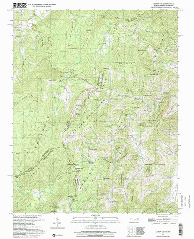 United States Geological Survey Lemon Gap, NC-TN (1997, 24000-Scale) digital map