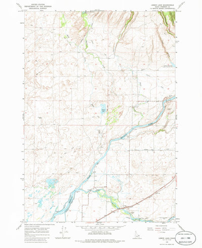 United States Geological Survey Lemon Lake, ID (1965, 24000-Scale) digital map