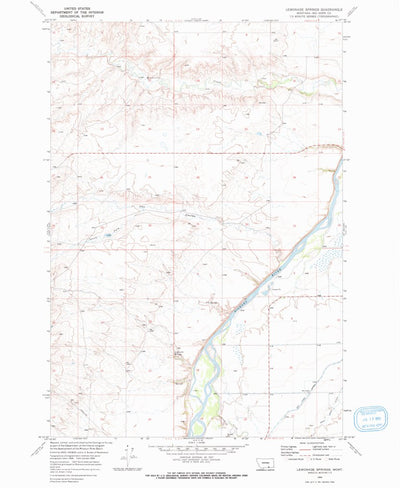 United States Geological Survey Lemonade Springs, MT (1969, 24000-Scale) digital map