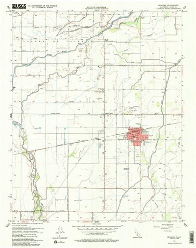 United States Geological Survey Lemoore, CA (1954, 24000-Scale) digital map