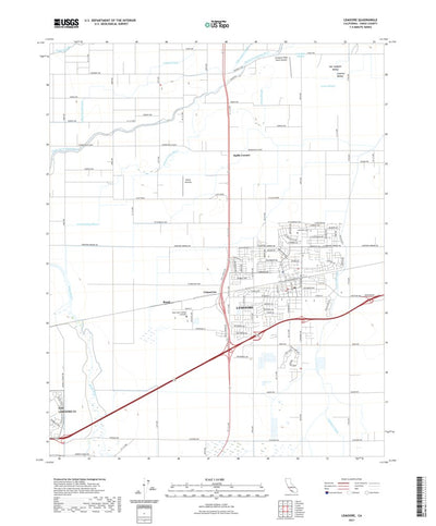 United States Geological Survey Lemoore, CA (2021, 24000-Scale) digital map