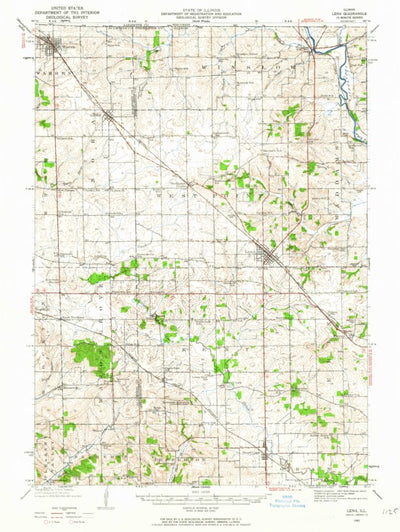 United States Geological Survey Lena, IL (1942, 62500-Scale) digital map