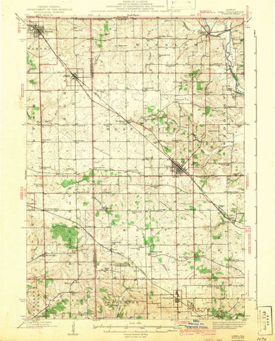 United States Geological Survey Lena, IL (1943, 62500-Scale) digital map