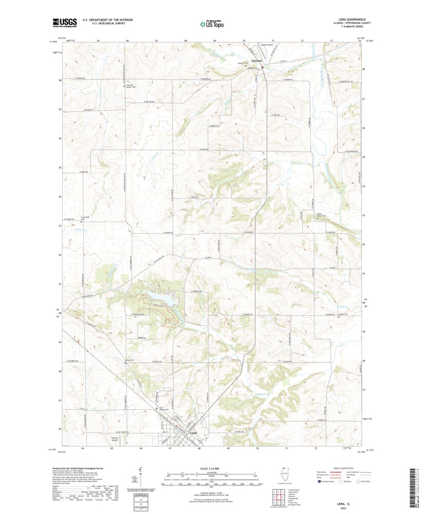 Lena, IL (2021, 24000-Scale) Map by United States Geological Survey ...