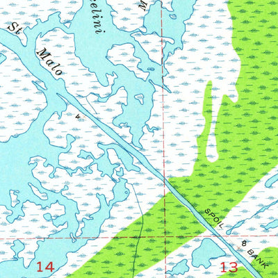 United States Geological Survey Lena Lagoon, LA (1955, 24000-Scale) digital map