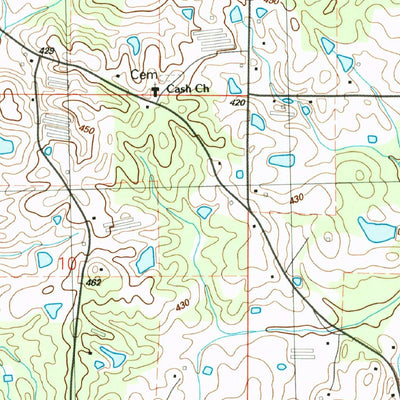 United States Geological Survey Lena, MS (1989, 24000-Scale) digital map
