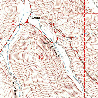 United States Geological Survey Lena, OR (1968, 24000-Scale) digital map