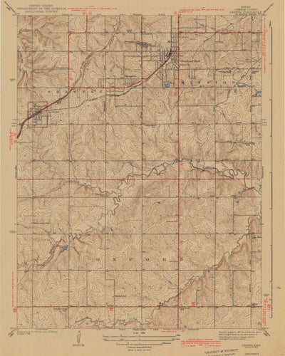 United States Geological Survey Lenexa, KS (1943, 31680-Scale) digital map