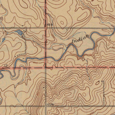 United States Geological Survey Lenexa, KS (1943, 31680-Scale) digital map