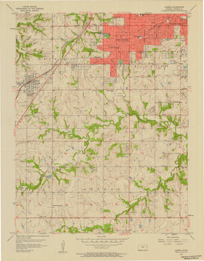United States Geological Survey Lenexa, KS (1957, 24000-Scale) digital map