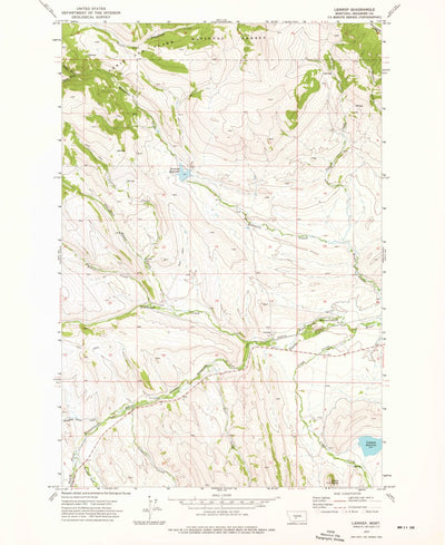 United States Geological Survey Lennep, MT (1972, 24000-Scale) digital map
