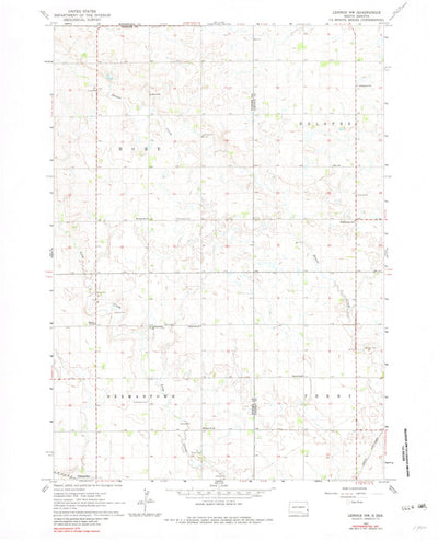 United States Geological Survey Lennox NW, SD (1962, 24000-Scale) digital map