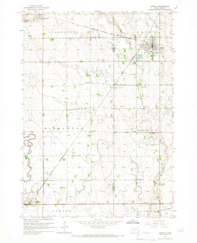United States Geological Survey Lennox, SD (1964, 24000-Scale) digital map