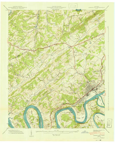 United States Geological Survey Lenoir City, TN (1940, 24000-Scale) digital map