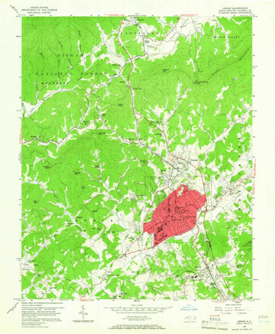 United States Geological Survey Lenoir, NC (1956, 24000-Scale) digital map