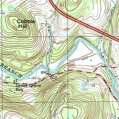 United States Geological Survey Lenoxville, PA (1999, 24000-Scale) digital map