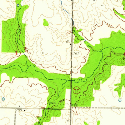 United States Geological Survey Lentner, MO (1958, 24000-Scale) digital map