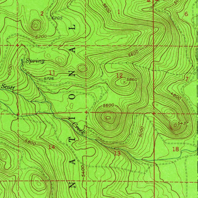 United States Geological Survey Lenz, OR (1957, 62500-Scale) digital map
