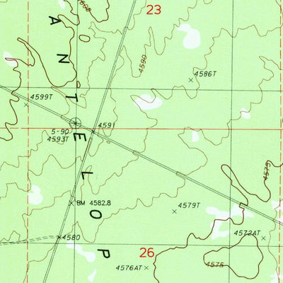 United States Geological Survey Lenz, OR (1988, 24000-Scale) digital map