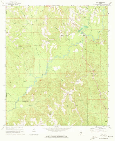 United States Geological Survey Leon, AL (1971, 24000-Scale) digital map