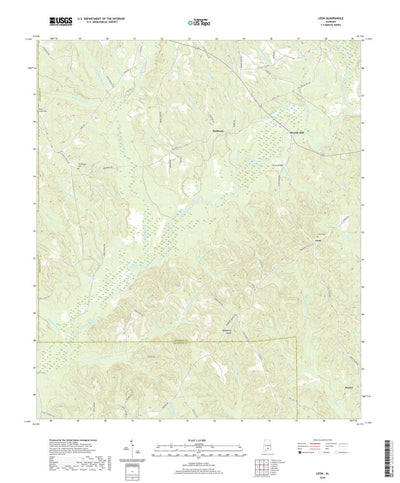 United States Geological Survey Leon, AL (2020, 24000-Scale) digital map