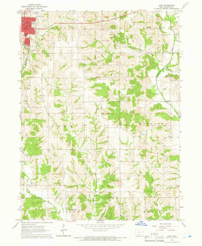 United States Geological Survey Leon, IA (1964, 24000-Scale) digital map