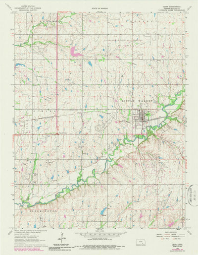 United States Geological Survey Leon, KS (1963, 24000-Scale) digital map