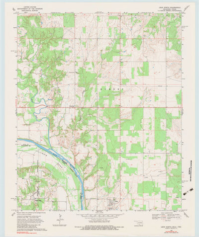 United States Geological Survey Leon North, OK-TX (1968, 24000-Scale) digital map