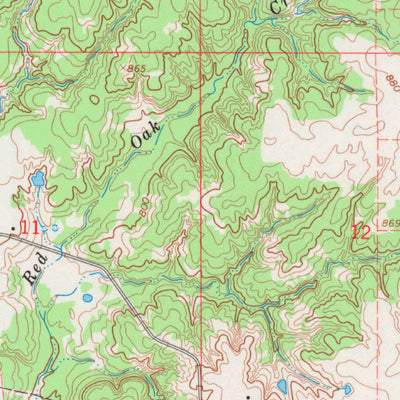 United States Geological Survey Leon North, OK-TX (1968, 24000-Scale) digital map