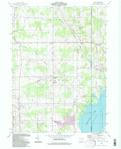 United States Geological Survey Leon, OH-PA (1994, 24000-Scale) digital map