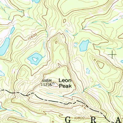 United States Geological Survey Leon Peak, CO (1960, 24000-Scale) digital map