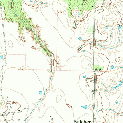 United States Geological Survey Leon South, OK-TX (1968, 24000-Scale) digital map