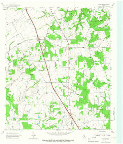 United States Geological Survey Leona SW, TX (1964, 24000-Scale) digital map