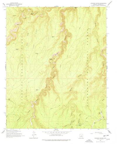 United States Geological Survey Leonard Canyon, AZ (1965, 24000-Scale) digital map