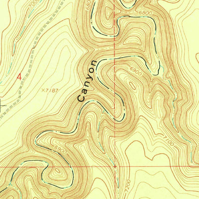 United States Geological Survey Leonard Canyon, AZ (1965, 24000-Scale) digital map