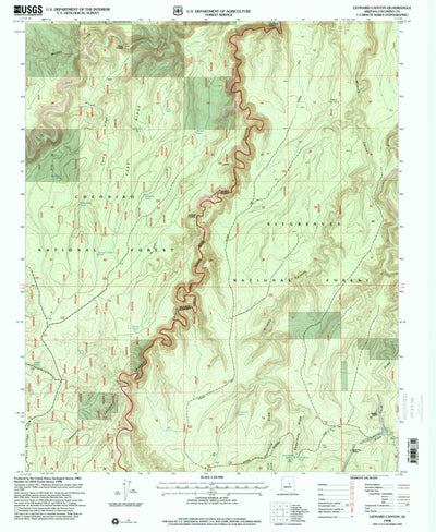 United States Geological Survey Leonard Canyon, AZ (1998, 24000-Scale) digital map