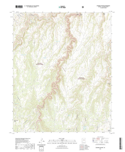 United States Geological Survey Leonard Canyon, AZ (2021, 24000-Scale) digital map