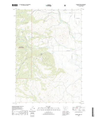 United States Geological Survey Leonard Creek, MT (2020, 24000-Scale) digital map