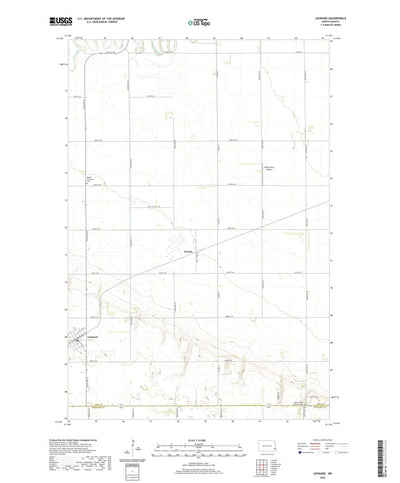 United States Geological Survey Leonard, ND (2020, 24000-Scale) digital map