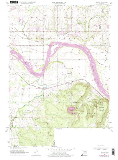 United States Geological Survey Leonard, OK (1957, 24000-Scale) digital map