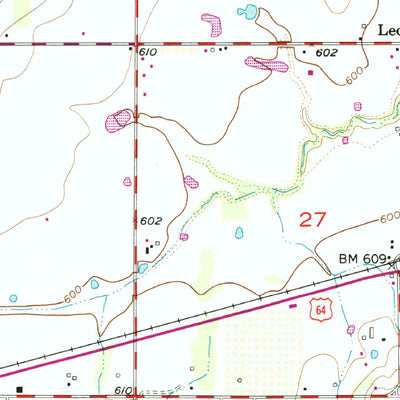 United States Geological Survey Leonard, OK (1957, 24000-Scale) digital map