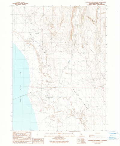 United States Geological Survey Leonards Hot Springs, CA (1990, 24000-Scale) digital map